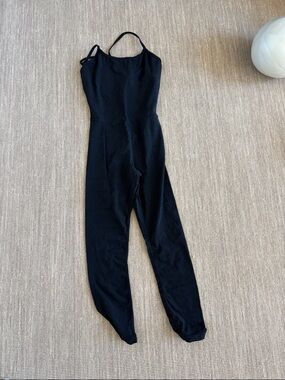 S59 Black Women's Jumpsuit with Slim Straps